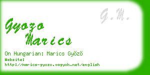 gyozo marics business card