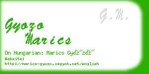 gyozo marics business card